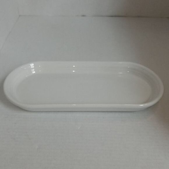 Fiestaware Fiesta CERAMIC Bread Tray Server Plater Dish Plate White - Picture 6 of 15
